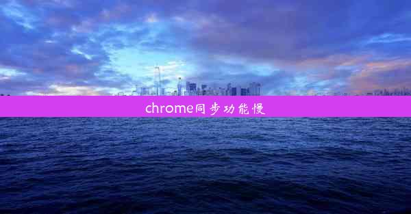 chrome同步功能慢