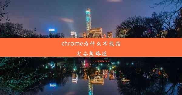 chrome为什么不能指定安装路径