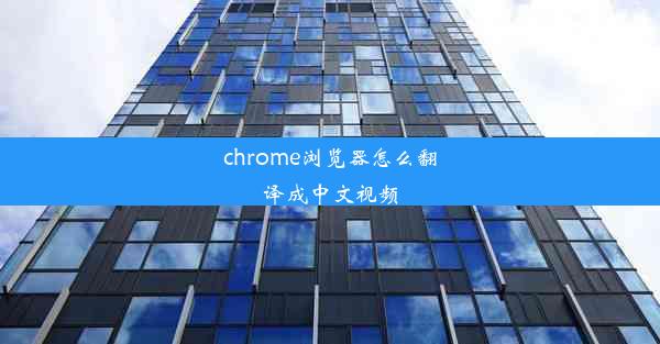 chrome浏览器怎么翻译成中文视频