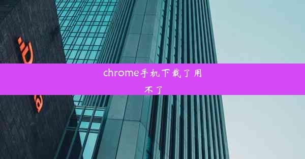 chrome手机下载了用不了