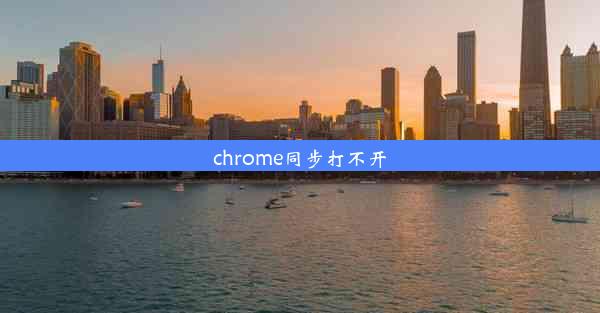 chrome同步打不开