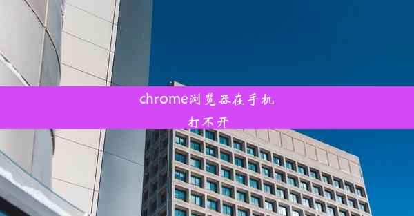 chrome浏览器在手机打不开