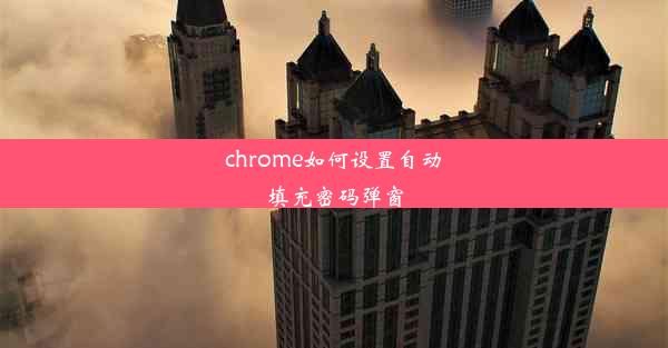 chrome如何设置自动填充密码弹窗