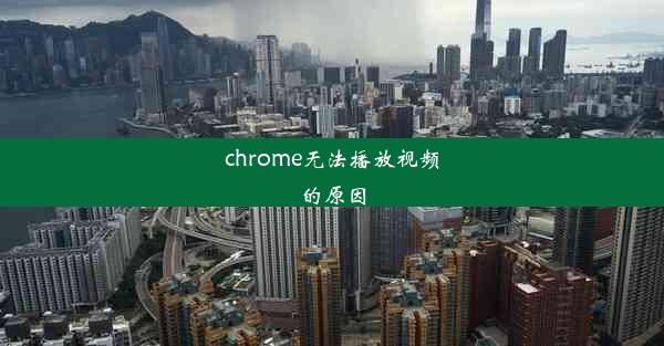 chrome无法播放视频的原因