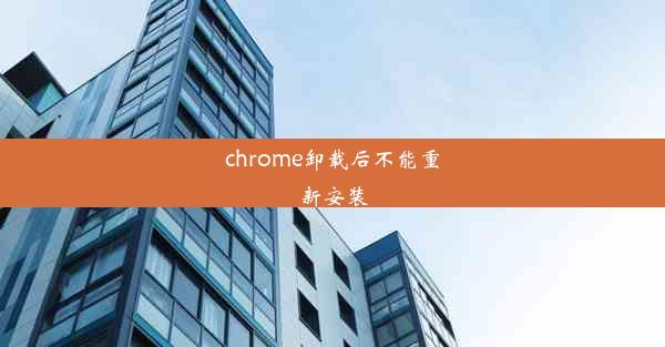 chrome卸载后不能重新安装