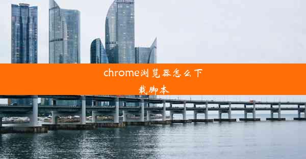 chrome浏览器怎么下载脚本