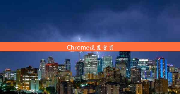 Chrome设置首页