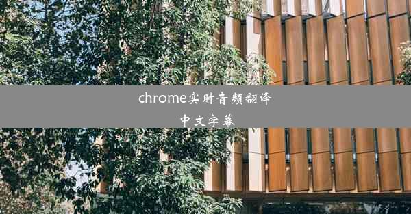 chrome实时音频翻译中文字幕