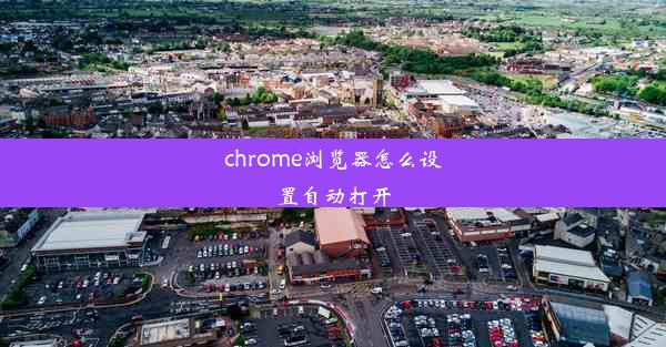 chrome浏览器怎么设置自动打开