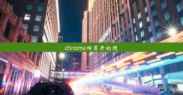 chrome网页开的慢