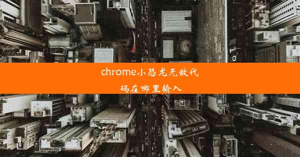 chrome小恐龙无敌代码在哪里输入