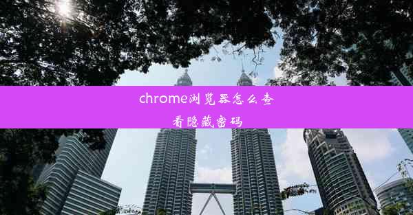 chrome浏览器怎么查看隐藏密码