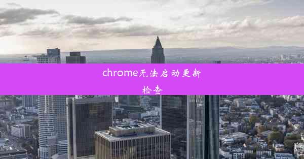 chrome无法启动更新检查