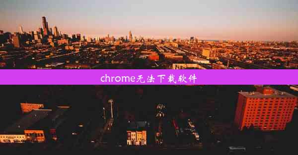 chrome无法下载软件