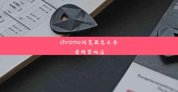 chrome浏览器怎么查看网页响应