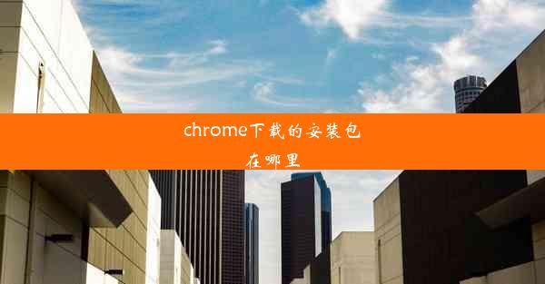 chrome下载的安装包在哪里