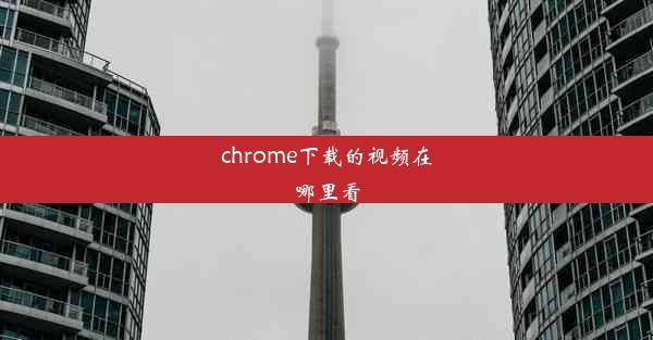 chrome下载的视频在哪里看