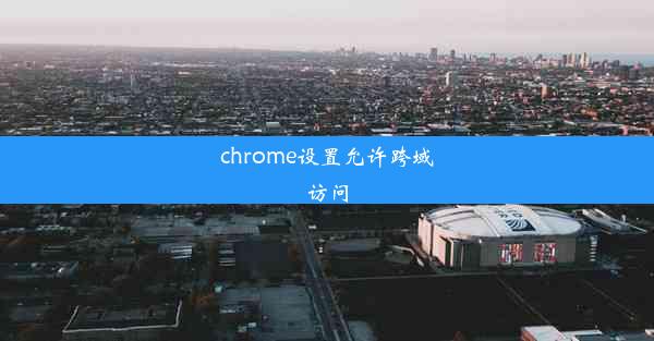 chrome设置允许跨域访问