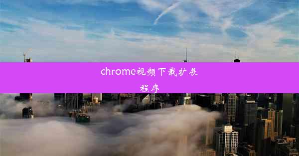 chrome视频下载扩展程序