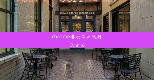 chrome屡次停止运行怎么办