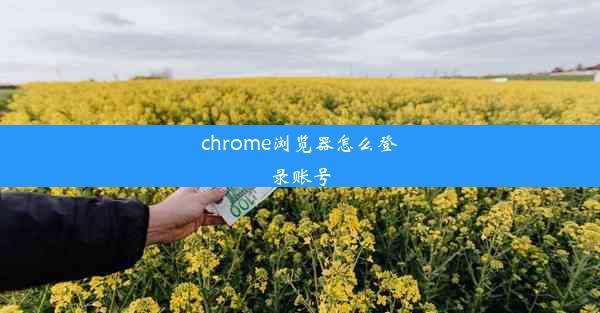 chrome浏览器怎么登录账号