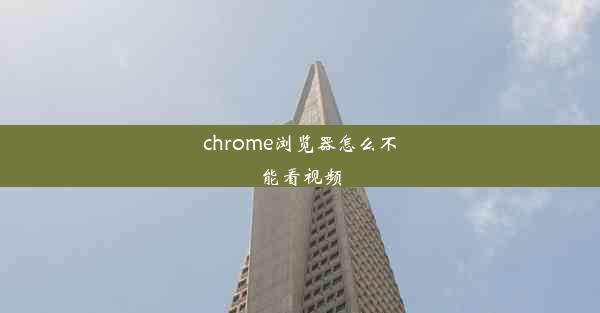 chrome浏览器怎么不能看视频