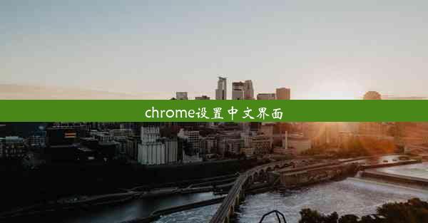 chrome设置中文界面