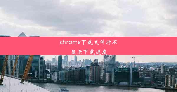 chrome下载文件时不显示下载进度