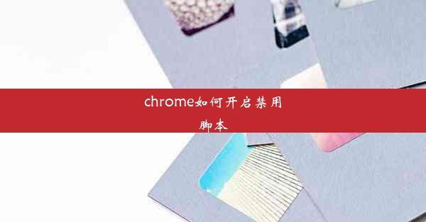 chrome如何开启禁用脚本