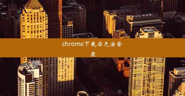 chrome下载后无法登录