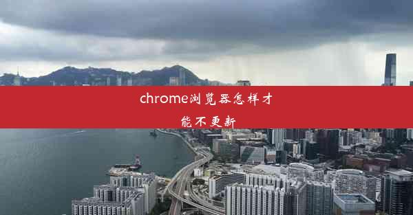 chrome浏览器怎样才能不更新