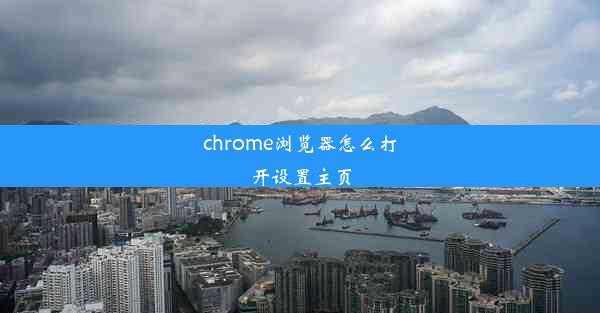 chrome浏览器怎么打开设置主页