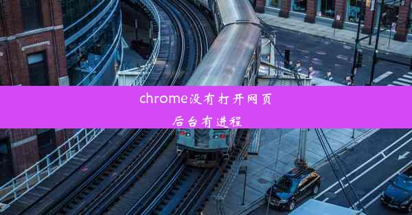 chrome没有打开网页后台有进程