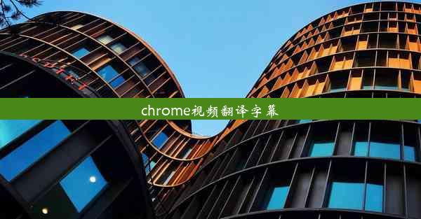 chrome视频翻译字幕