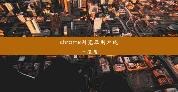 chrome浏览器用户统一设置