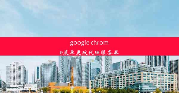 google chrome菜单更改代理服务器