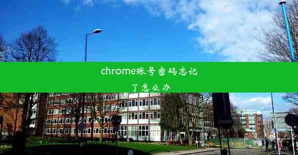 chrome账号密码忘记了怎么办