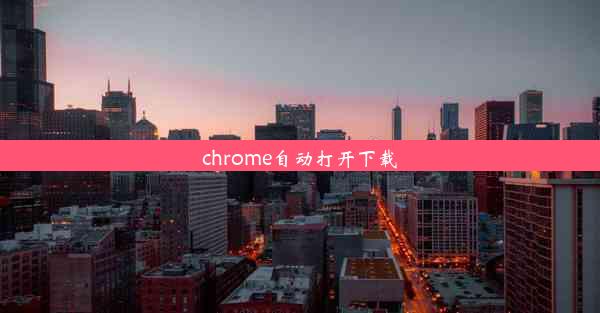 chrome自动打开下载