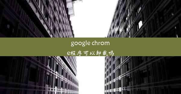 google chrome程序可以卸载吗