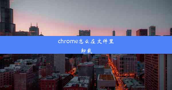 chrome怎么在文件里卸载