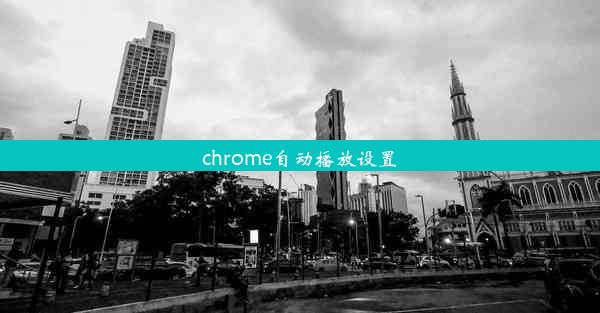 chrome自动播放设置