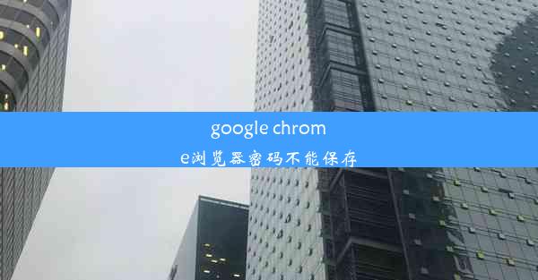 google chrome浏览器密码不能保存