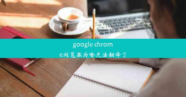 google chrome浏览器为啥无法翻译了