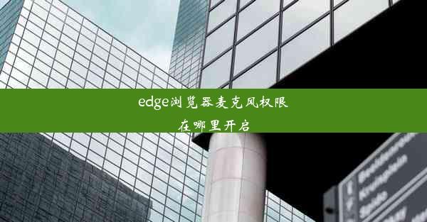 edge浏览器麦克风权限在哪里开启