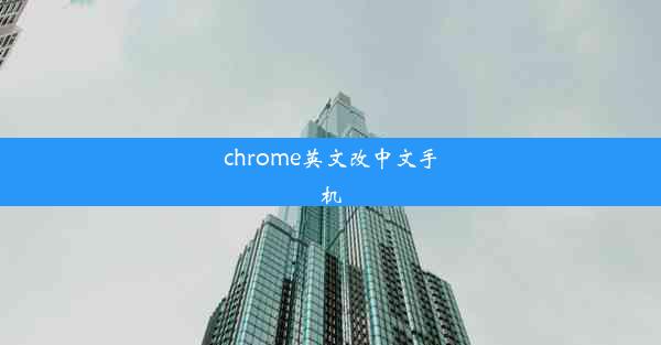 chrome英文改中文手机