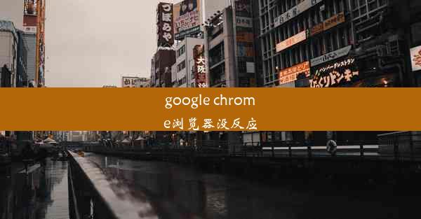 google chrome浏览器没反应