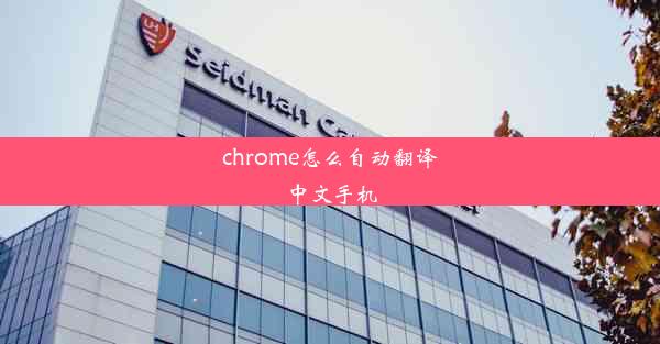 chrome怎么自动翻译中文手机