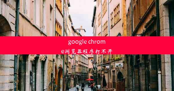 google chrome浏览器程序打不开