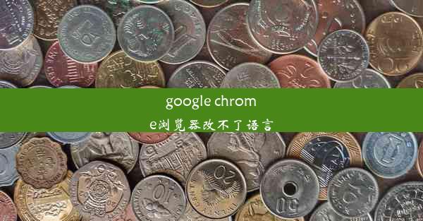 google chrome浏览器改不了语言