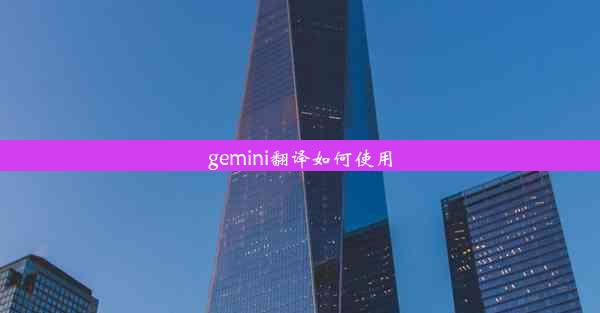 gemini翻译如何使用